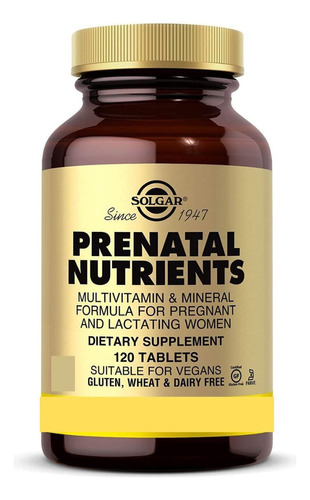 Solgar Prenatal Nutrients - 120 Ta - Unidad a $1858
