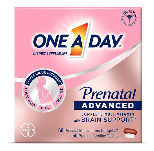 One A Day Prenatal Colina Acido Folico Omega-3 Dha 120 Und