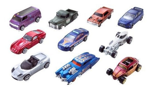 Mattel Hot Wheels 10 Pack Diecast Cars Set Lot Los Estilos P