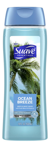 Suave Naturals Gel De Bano 18oz Ocean Breeze (paquete De 2)