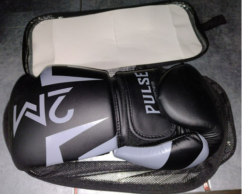 Imagen 7 de 8 de Guantes Boxeo Negro 10 Y 12 Oz Velcro Importado Profesional