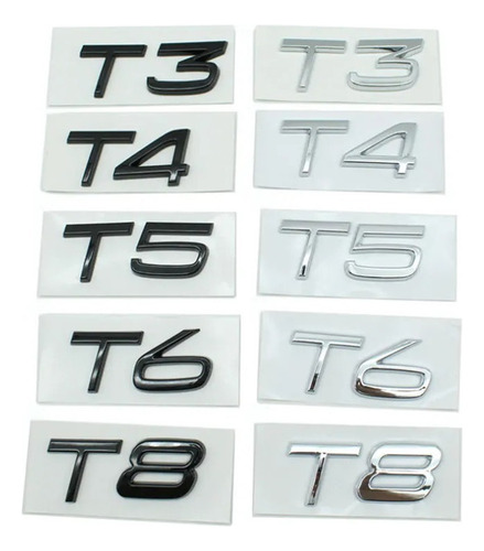 Para Fit For Volvo T3 T4 T5 T6 T8 Letter Badge Sticker