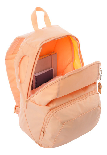 Totto Mochila Resistente Con Organizador Interno Morral Omet Coral Claro Lisa