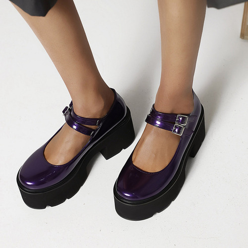 Zapatos De Cuero De Estilo Británico Con Hebilla De Cinturón