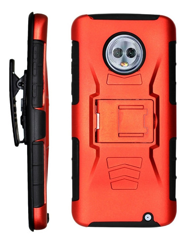 Imagen 2 de 7 de Funda Uso Rudo 3 En 1 Colores Motorola Moto G6 Plus