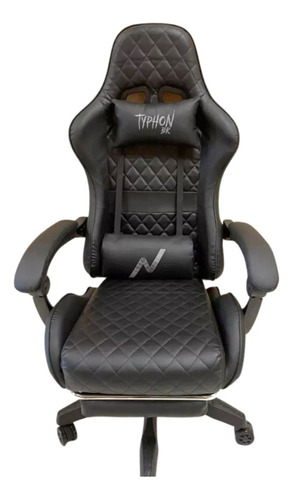 Silla Gamer Noga Typhon Butaca Con Apoya Pies Negra