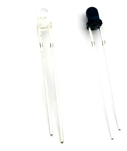 20 Pzas Par De Led Ir Infrarrojos Receptor Transmisor 3mm Luz Rojo
