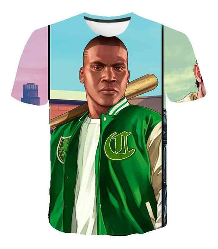 Polera Niño Grand Theft Auto Full 3d Importada