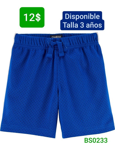 Shorts Azul Deportivo Marca Oshkosh Bs0233