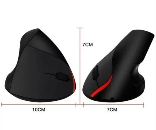 Mouse Vertical 5 D Inalámbrico Ergonómico Recargable Negro