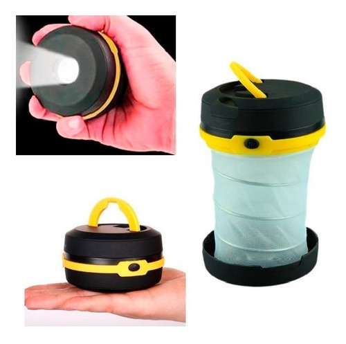 Imagen 10 de 10 de Linterna Camping Plegable Farol Led A Pilas Vacaciones West