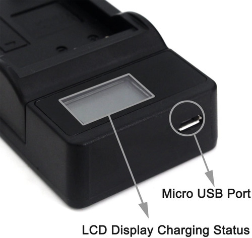 Imagen 3 de 6 de Cargador De Bateria Lcd P/ Nikon En-el15 D7000 D800 D600