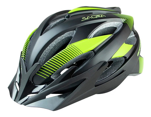 Casco Ciclismo Optimus Sagitta - Verde Con Luz Talle M Y L