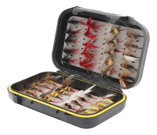 Kit De Pesca Con Moscas, 40 Piezas, Caja De Acero Inoxidable