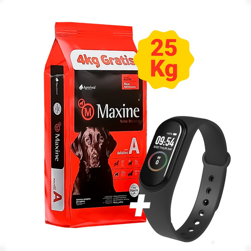 Maxine Adultos Alimento Perros 21+4 Kg + Smartwatch M4 -otec