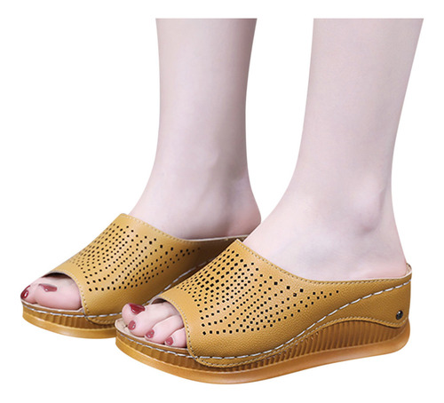 Zapatillas Con Cuñas N Para Mujer, Zapatos De Tacón A La Mod