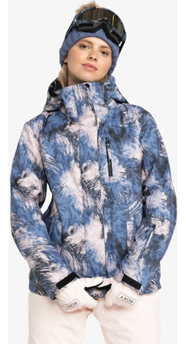 Campera Snow Roxy Jetty Solid Np Azul Print S