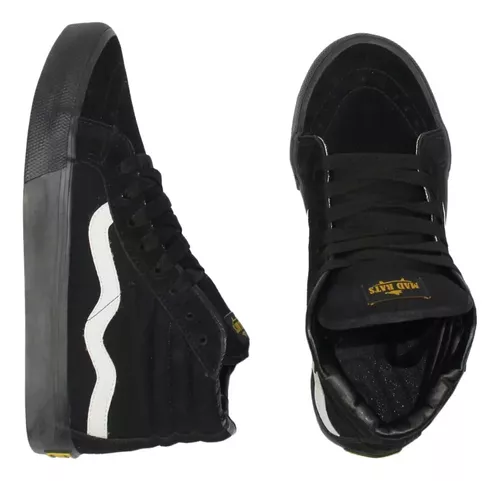 Tênis Unissex Mad Rats Hi Top Old School Preto/branco Preto