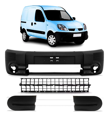 Kit Paragolpe + 3 Rejillas Renault Kangoo 2009 - 2014