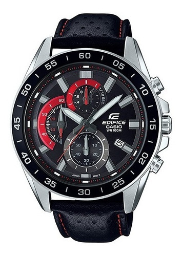 Reloj Casio Edifice Efv-550l Crono Cuero 100% Original