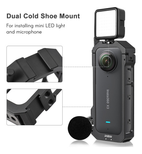 - Accesorios Para Jaulas De Vídeo Insta360 X3 Con Frío