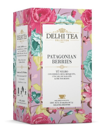 Imagen 2 de 2 de Te Premium Delhi Tea X 20 Saq. Patagonian Berries