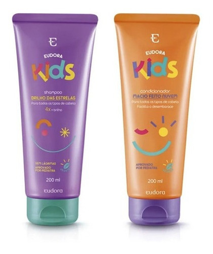  Kit Eudora Kids: Shampoo 200ml  + Condicionador 200ml