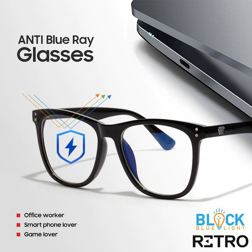 Imagen 6 de 10 de Gafas Original Retro Manager Descanso Pc Luz Azul Computador