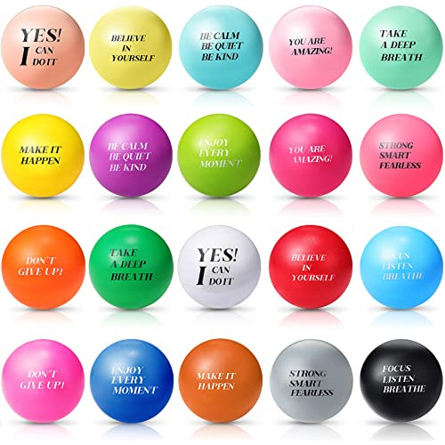 300 Pieces Motivational Stress Balls 1.57 Inches Inspir...