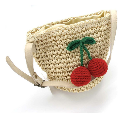 Bolso Raffia Bandolera Tejido Mujer Crochet Playa Verano 