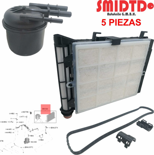 5 Kits Filtros Diesel Ford F-250 Super Duty 8c 6.7 2017-2023