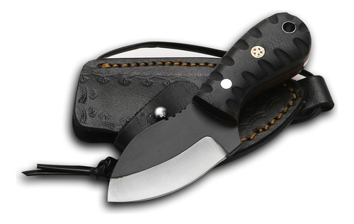 Hotsteel Cuchillo De Cuello Hecho A Mano, De Acero Al Carbon