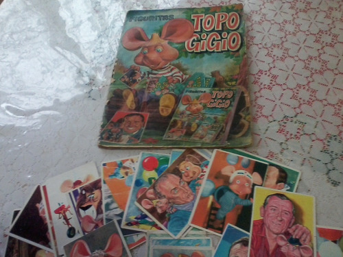 Antiguo Album De Figuritas Topo Gigio + 10 Postales