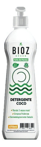 Kit 2x: Detergente De Coco Biodegradável Bioz Green 470ml