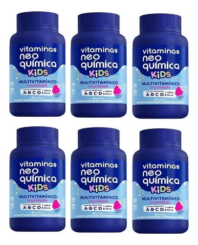 Kit 6 Vitamina Kids 60 Capsules - Neo Química
