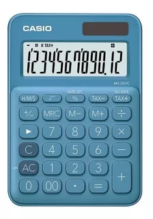 Calculadora De Escritorio Casio 12 Dig Solar Ms-20uc Oficina Color Jade - Ms-20uc-bu