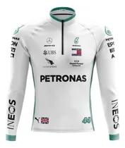 Comprar Camisa Ciclismo Mtb Manga Longa Masculina Petronas Branca