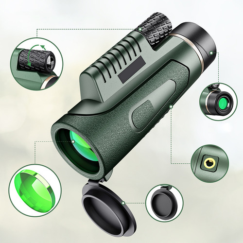 Telescopio Monocular 12x50 Para Caza Observación Viajes Acampada Senderismo Profesional Alta Potencia