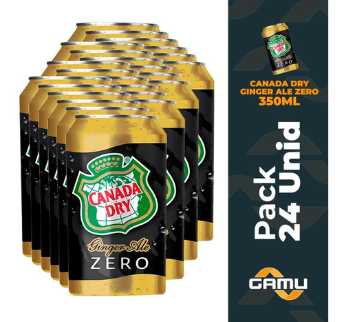 Canada Dry Ginger Ale Zero 350ml - 24 Pack