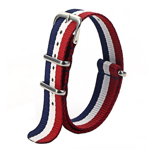Pulseira Nylon Nato Strap Várias Cores 18mm Anéis Curvos