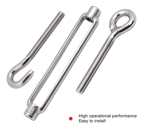 Tensores De Gancho Y Ojal M8 Acero Inoxidable 304 Mmg
