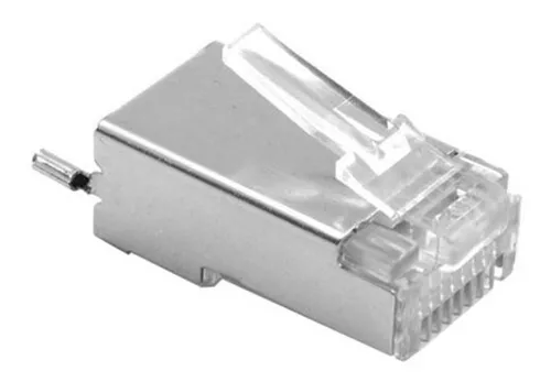 Conector Plug RJ45 Blindado Para Cable UTP
