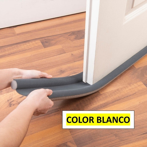 Imagen 3 de 8 de Zócalo Burlete Suprabond Doble Bajo Puerta 95cm - Blanco