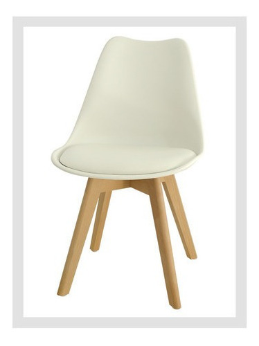 Imagen 3 de 13 de Set X 6 Sillas Eames Tulip De Comedor Almohadón Patas Madera