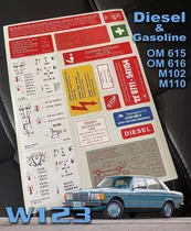 Comprar Mercedes Benz Kit Calcomanias Sticker W123 230e 280ce 300d