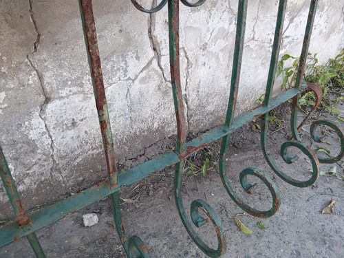 Reja Hierro Forjada Varilla Cuadrada Antigua Verde (Usado)