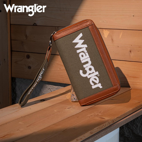 Billetera Wrangler Montana West Importada 100% Original Boho Army