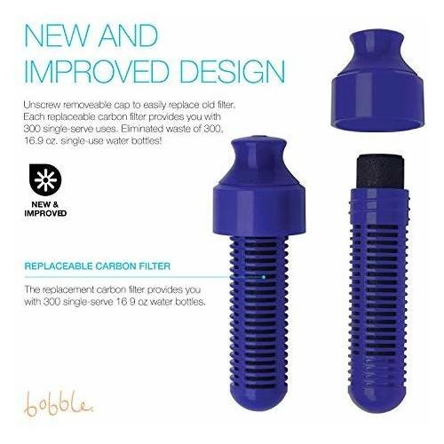 Bobble Classic Botella De Agua, Agua Filtrada, Botella Reuti