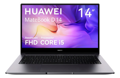 Laptop Huawei Matebook D 14'' I5 512gb Ssd 8gb Ram Gris Color Gris Espacial Gris