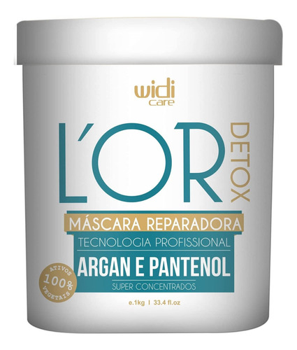 L'or Detox Máscara Hidratante E Nutritivo Widi Care 1kg